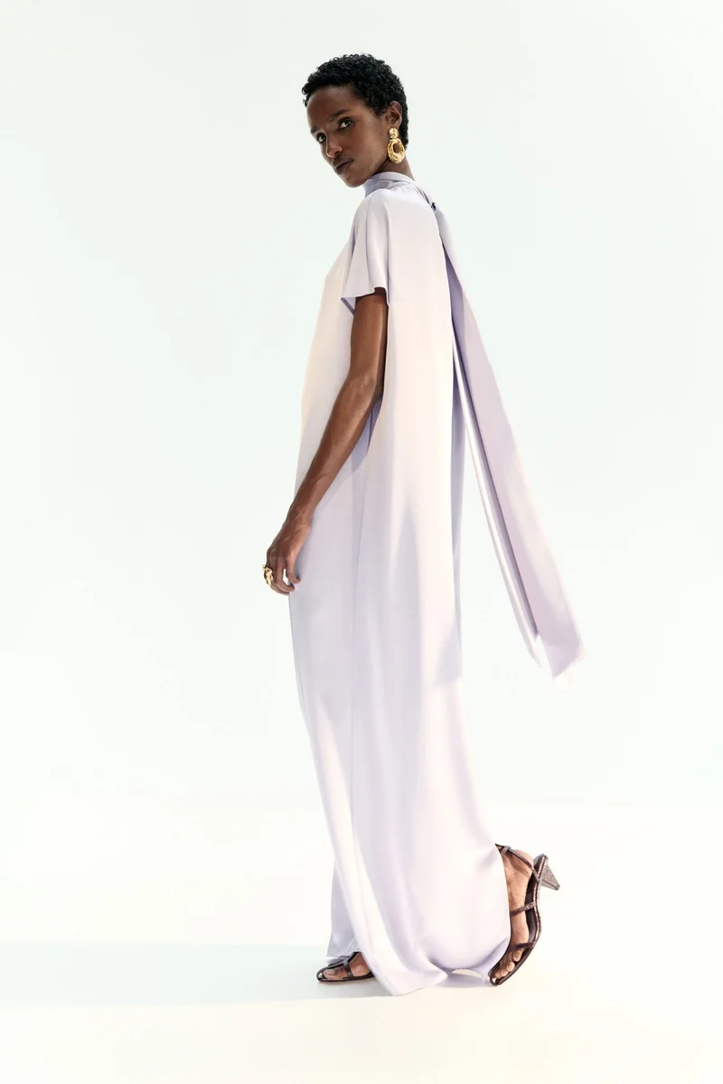 H&M Scarf-detail maxi dress